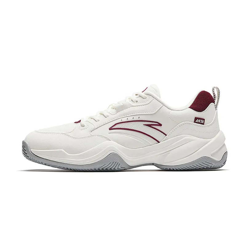 Anta Horse Year Spring Festival CNY Leather Upper Professional Low top Tennis Shoes Men's Ivory White Rose Red