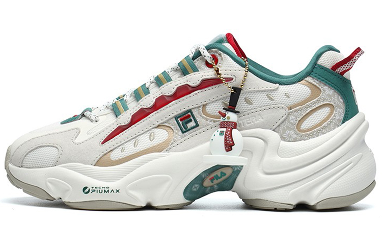 Женские кроссовки Fila PANTERA Xms (бело-зелено-красные)