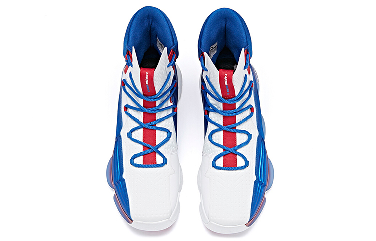 Anta Cushioning Slip Resistant Abrasion Resistant High top Performance Basketball Shoes Men’s True Blue