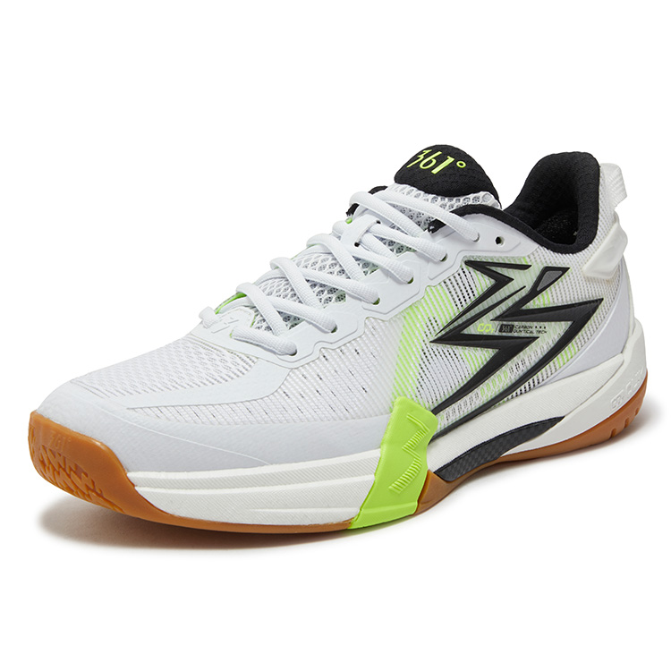361° Winning Pro Slip Resistant And Breathable Support Low top Badminton Shoes Unisex White Yellow