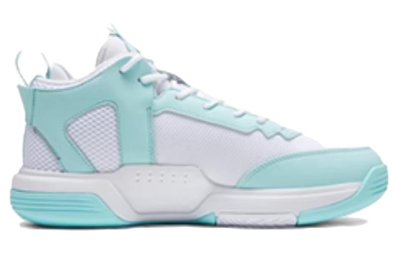 PEAK Blaze Textile, Synthetic Leather Slip Resistant Slip Resistant Low top Basketball Shoes Men's White Green