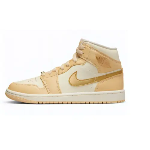 Jordan Air Jordan 1 Vintage Basketball Shoes Men's High Top White Yellow