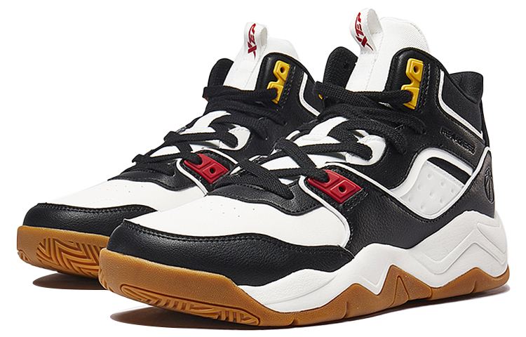 XTEP Slip Resistant Abrasion Resistant High top Basketball Shoes Men’s Black White