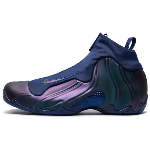 Nike Air Flightposite Fashionable and Comfortable Mid-top Basketball Shoes Men's Black Purple 2025 Edition