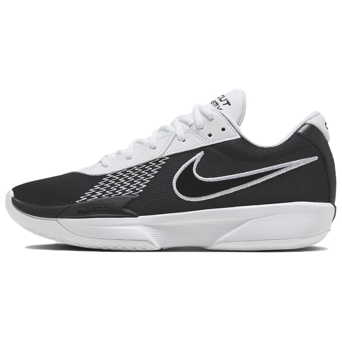 Nike Air Zoom G.T. Cut Academy EP Low Top Basketball Shoes Men and Women Black and White