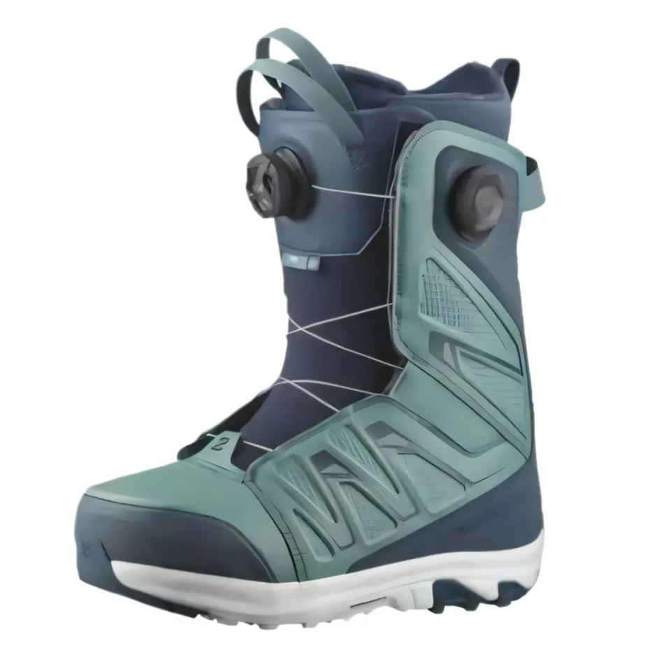 SALOMON Ivy Cow Split Leather Crew Snow Boots Women's Blue