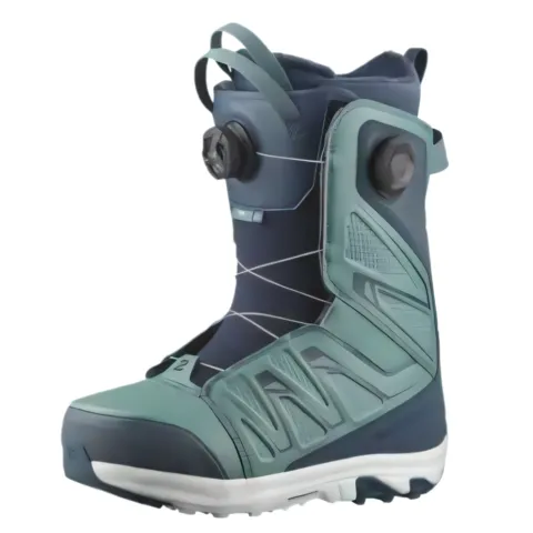SALOMON Ivy Cow Split Leather Crew Snow Boots Women's Blue