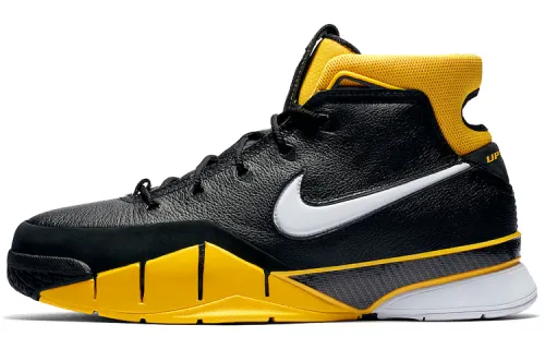 Nike Zoom Kobe 1 Protro Black Maize (2018) Kobe 1 OG model versatile high-top retro basketball shoes men's black and yellow