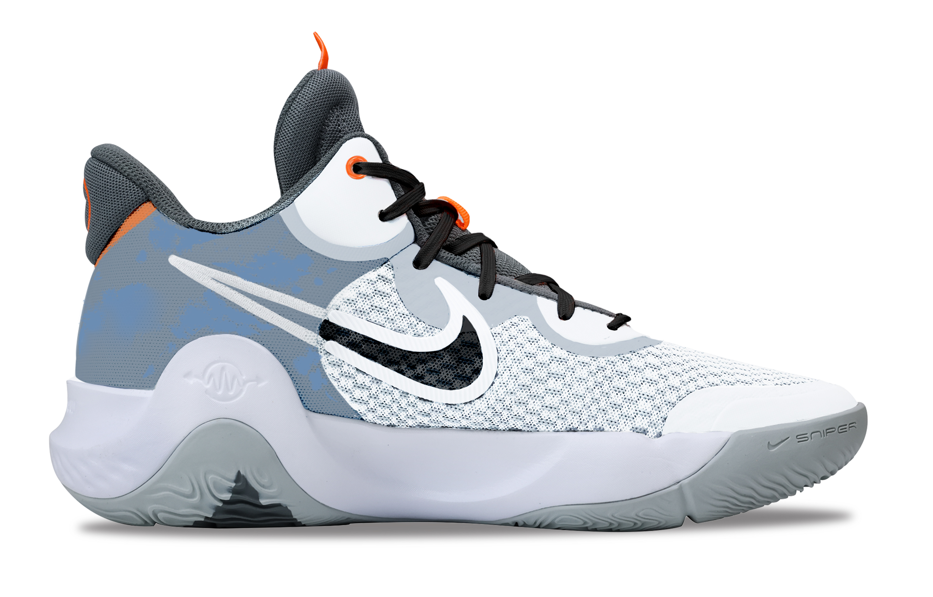 Nike KD Trey 5 IX Basketball Shoes Unisex Mid Top Gray/Blue/Black