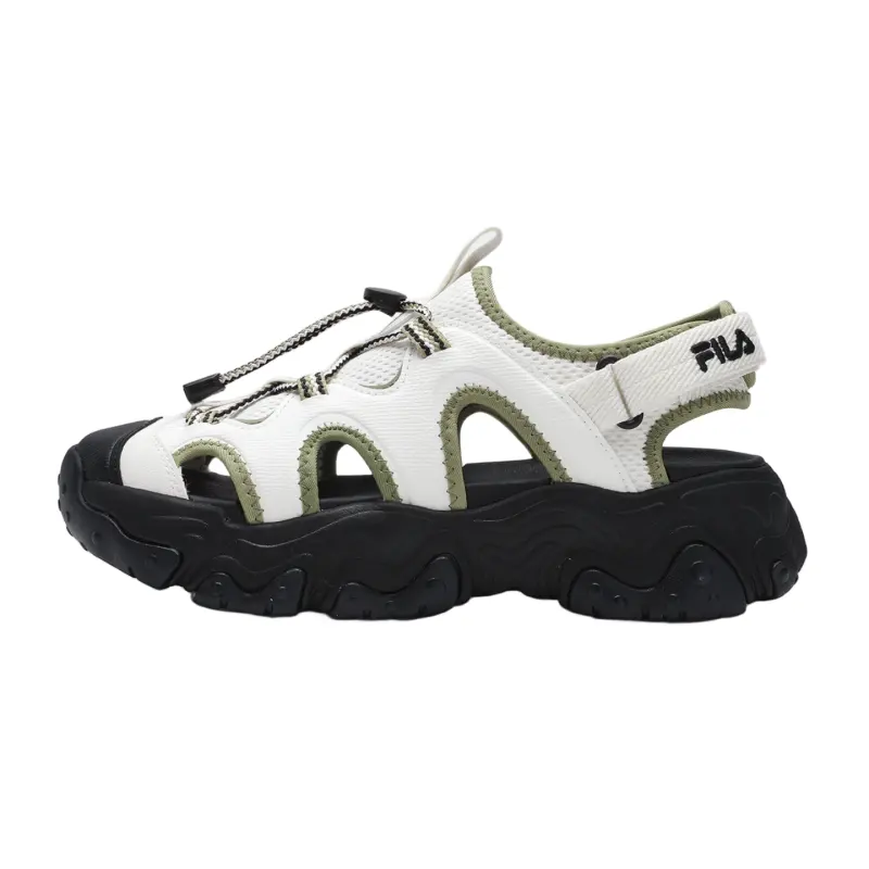 FILA FLUID 5 SANDAL Cat Paw 5 Breathable Height Increasing Abrasion Resistant Beach Sandals Women's Moss Green