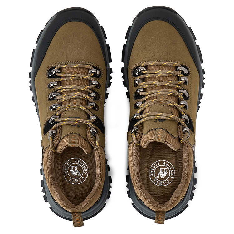 CAMEL Outdoor Casual Slip Resistant Abrasion Resistant Low top Hiking Shoes Men’s Brown