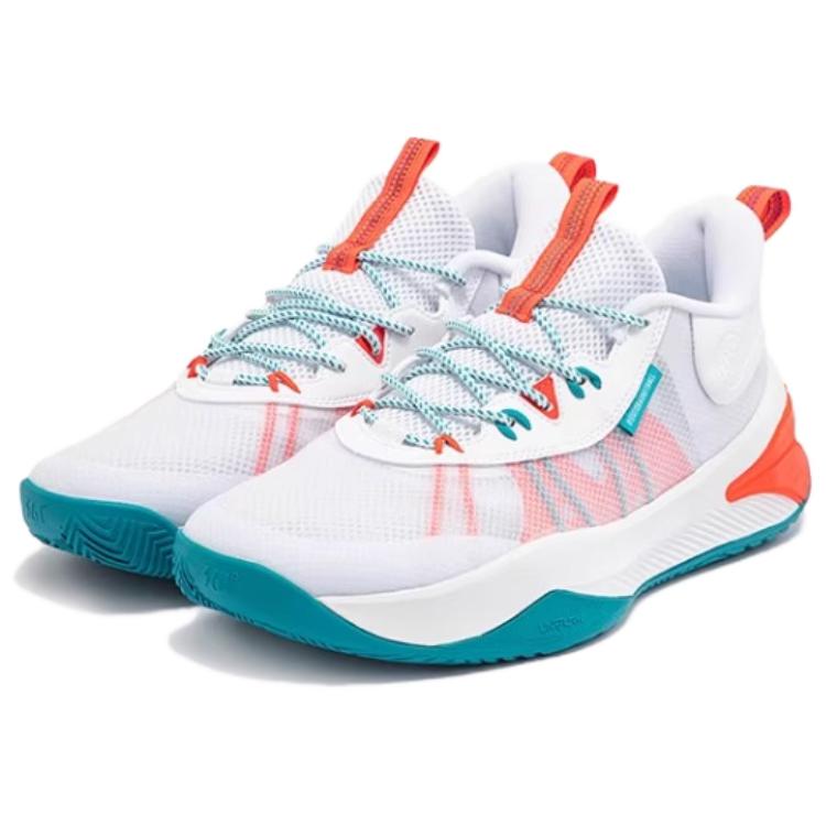 361° Mesh Cushioning Abrasion Resistant Breathable Low top Basketball Shoes Men’s White Red