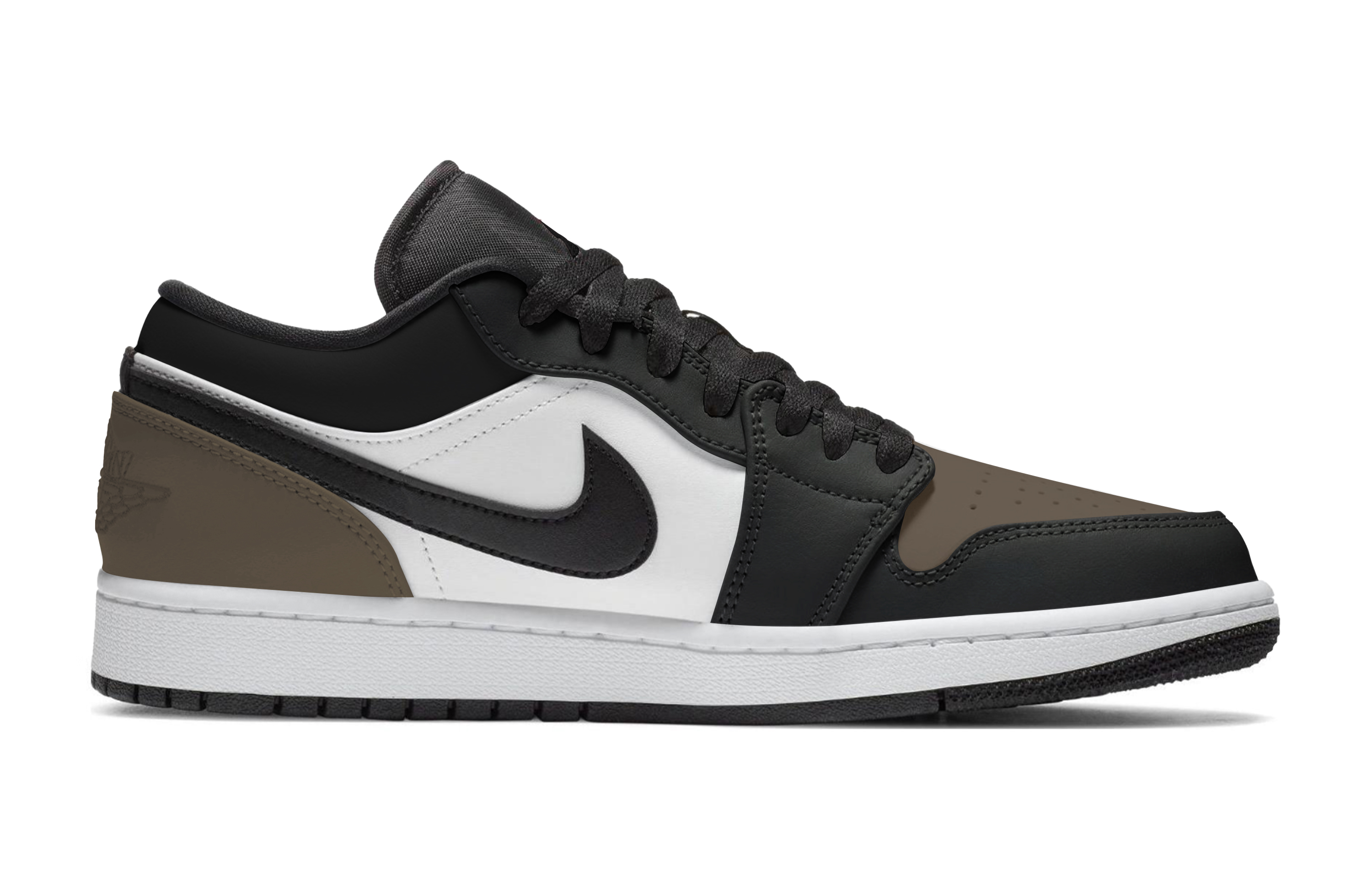 Jordan Air Jordan 1 Slip Resistant Abrasion Resistant Low top Vintage Basketball Shoes Unisex Black