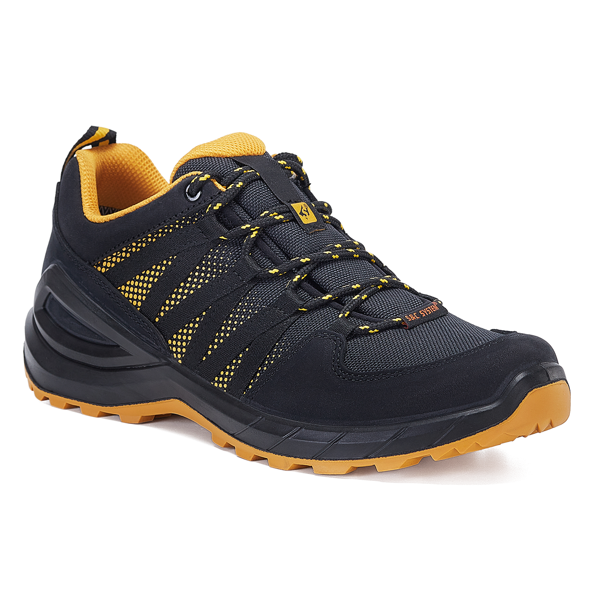 SLEADER Explorer Collection Slip Resistant Abrasion Resistant Low top Outdoor Shoes Unisex Black Orange