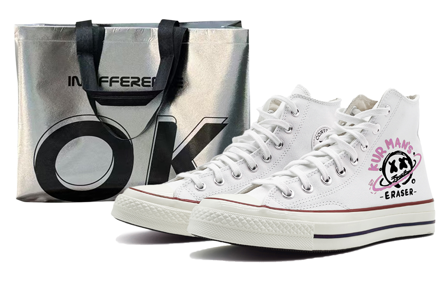 Converse 1970s Chuck Taylor High top Canvas Shoes Unisex Pink White