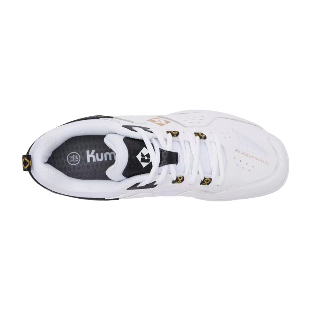 KUMPOO Abrasion Resistant Low top Badminton Shoes Unisex White