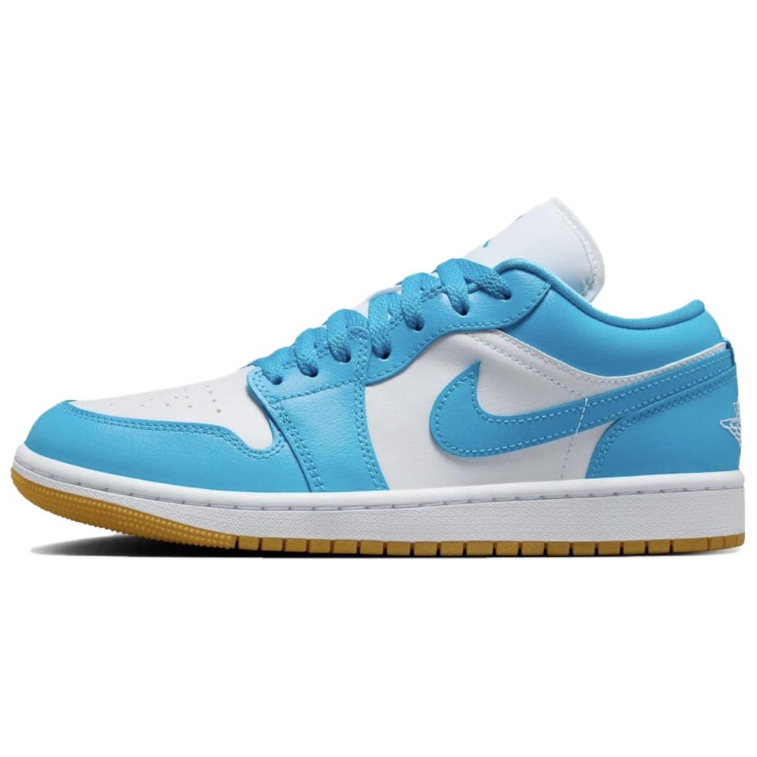 Jordan Air Jordan 1 Low UNC/Gum comfortable and versatile low-top retro basketball shoes women's blue and white
