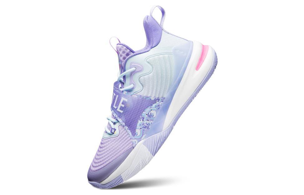 QIAODAN Basketball Shoes Men’s Mid Top Steam Purple/Powder Blue