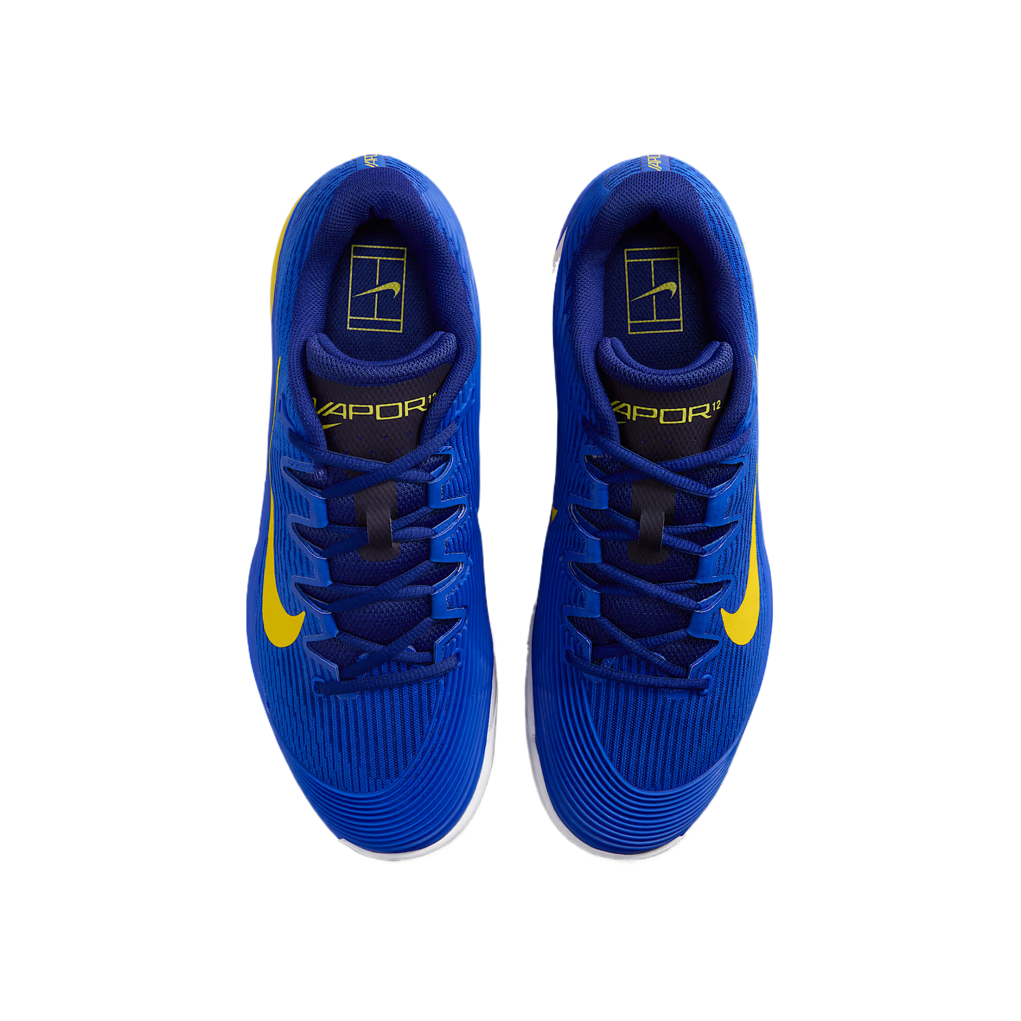 Nike Vapor 12 Fabric Abrasion Resistant Breathable Low top Tennis Shoes Men’s Blue Yellow