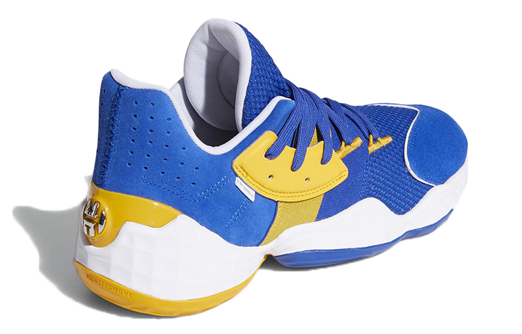 Мужские кроссовки adidas Harden Vol. 4 Su Casa (синий / белый / желтый) — Синий / белый / жёлтый — фото 4