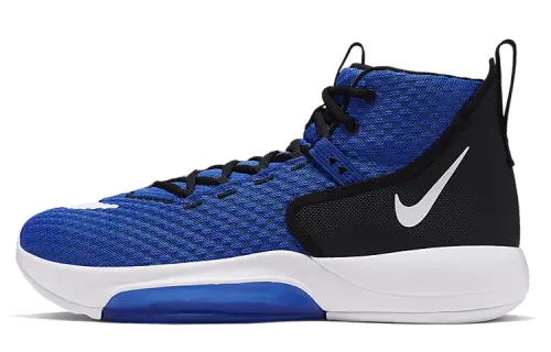 Nike Zoom Rize 1 high top practical basketball shoes men and women same style blue black and white