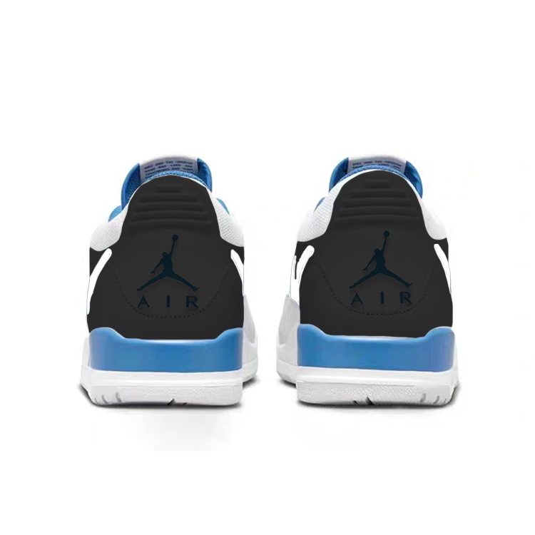 Jordan Legacy 312 Cushioning Slip Resistant Low top Vintage Basketball Shoes Men’s White Blue