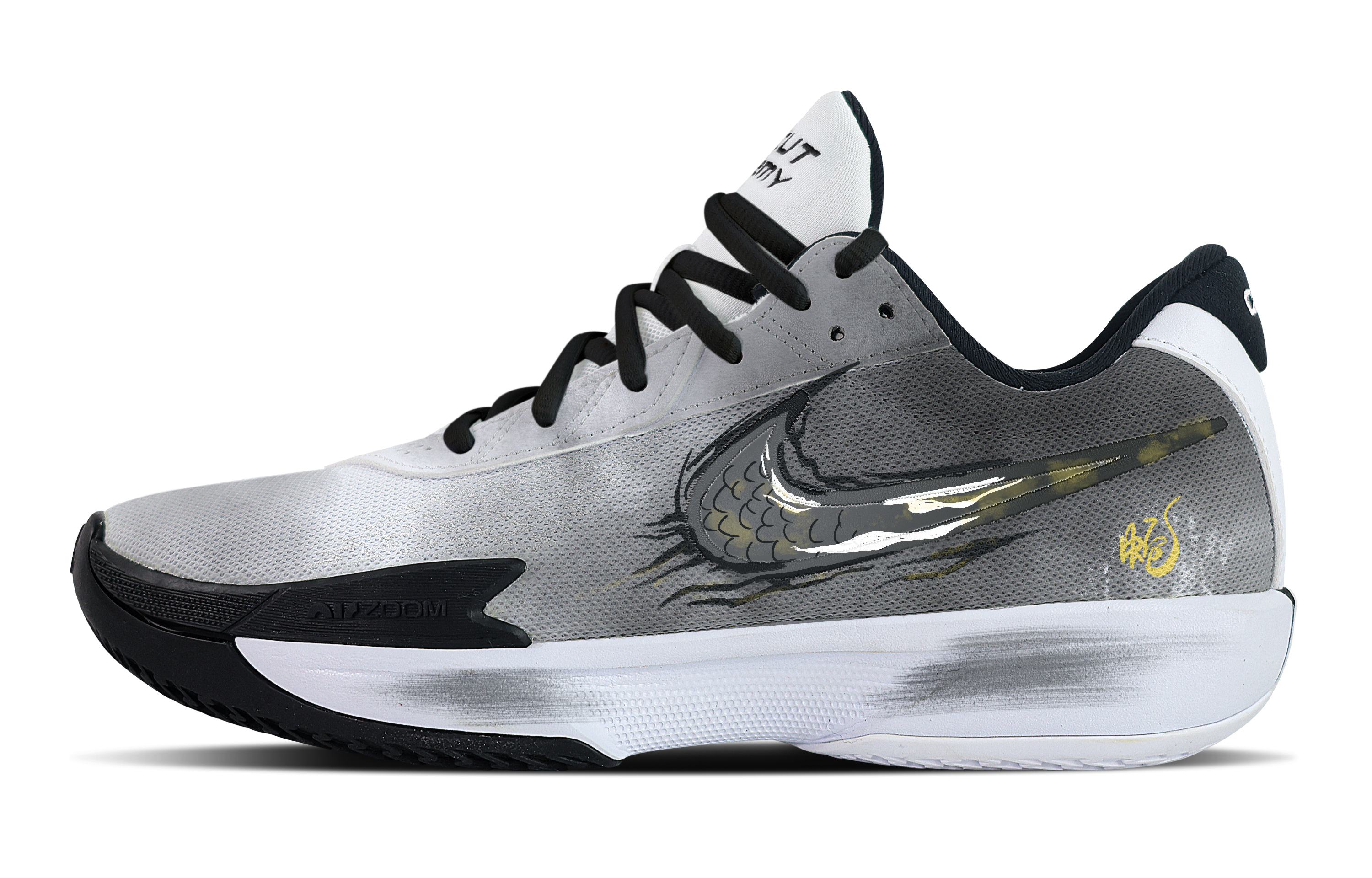 Nike Air Zoom G.T. Cut Academy Basketball Shoes Unisex Low Top Yellow/White