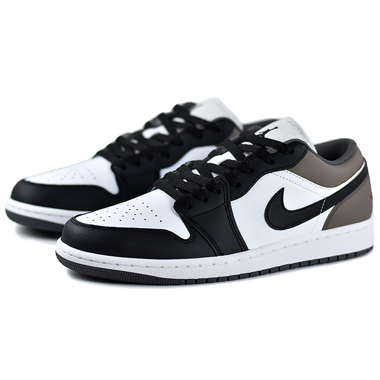 Jordan Air Jordan 1 Slip Resistant Abrasion Resistant Low top Vintage Basketball Shoes Unisex Black Brown