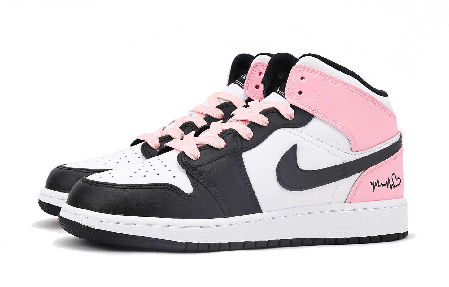 Jordan Air Jordan 1 Slip Resistant Coverage Low top Vintage Basketball Shoes Women’s Pink