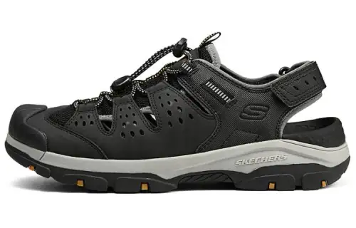 Skechers Abrasion Resistant Grip Anti Collision Lightweight Slip Resistant Breathable River Trekking Shoes Men's Black