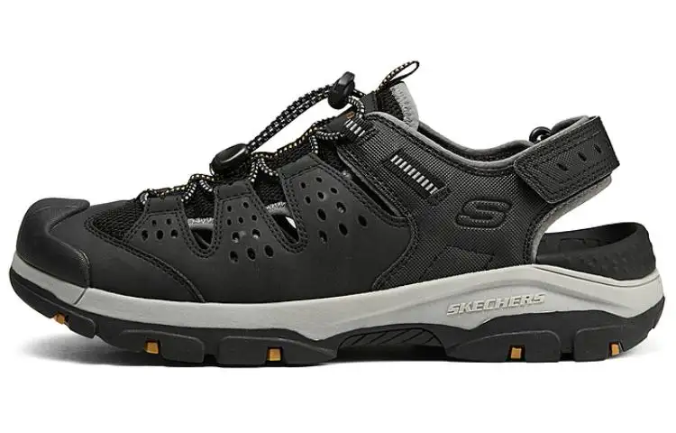 Skechers Abrasion Resistant Grip Anti Collision Lightweight Slip Resistant Breathable River Trekking Shoes Men's Black