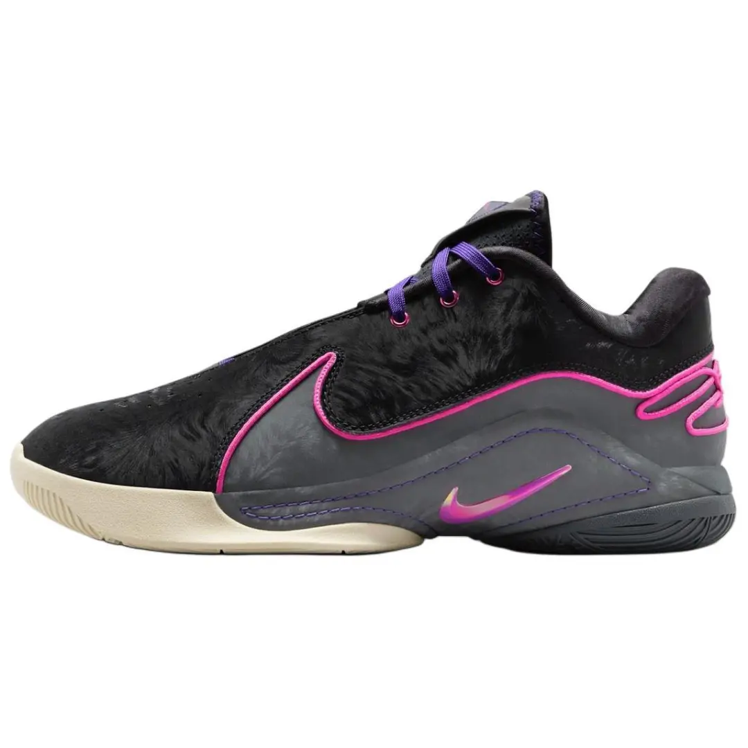 Nike LeBron 22 Slip Resistant Abrasion Resistant Low top Basketball Shoes Men's Black Gray Purple