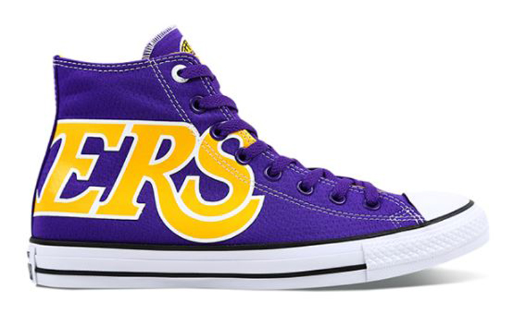 Кеды Converse Chuck Taylor All Star SE Hi (пурпурно-золотые) — Фиолетовый / золотой — фото 2