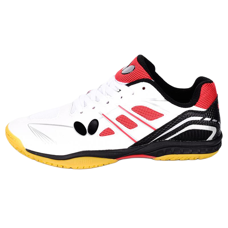 Butterfly Slip Resistant And Breathable Low top Training Shoes Unisex White Red