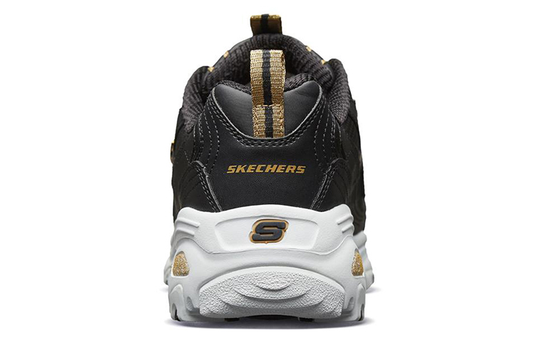 Женские кроссовки Skechers D'Lites (черно-золотой) — фото 4