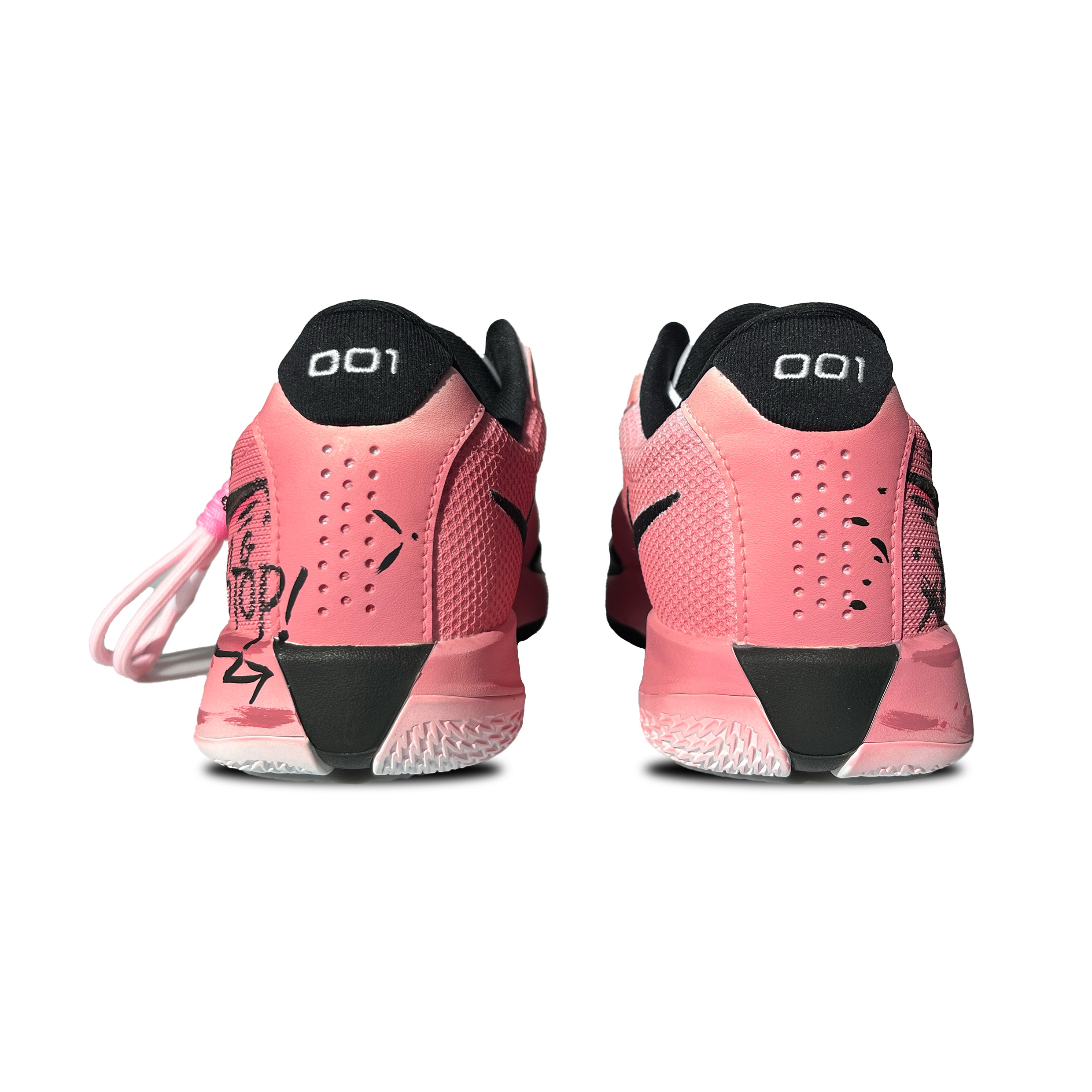 Nike Cushioning Slip Resistant Low top Basketball Shoes Unisex Black Pink
