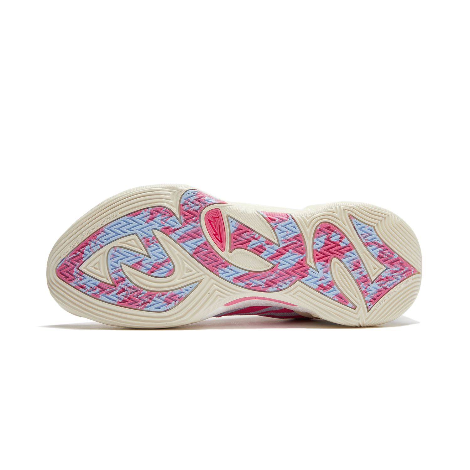 Li Ning All City 12 Cushioning Slip Resistant Abrasion Resistant Breathable Low top Basketball Shoes Men’s Pink Blue