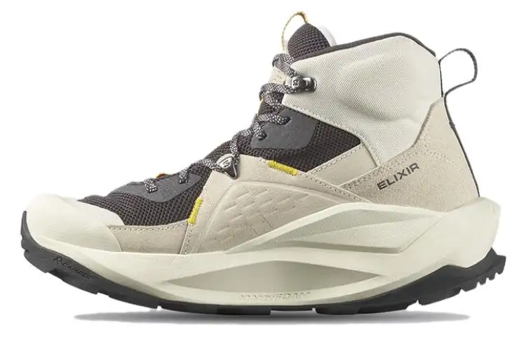 SALOMON Elixir Comfortable Round Toe Cushioning Mid top Outdoor Shoes Men's Vanilla