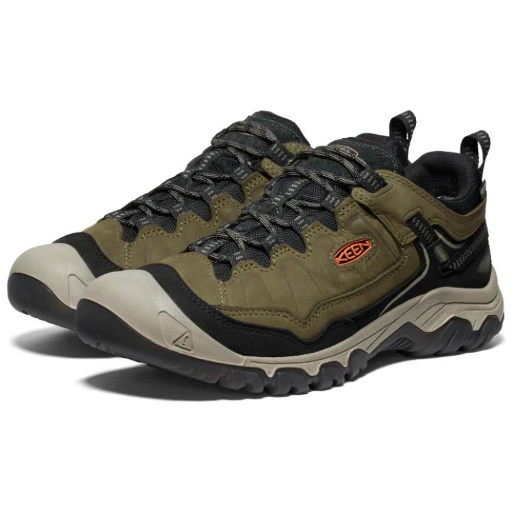 Keen Targhee Cushioning Slip Resistant Abrasion Resistant Low top Hiking Shoes Men’s Green Black