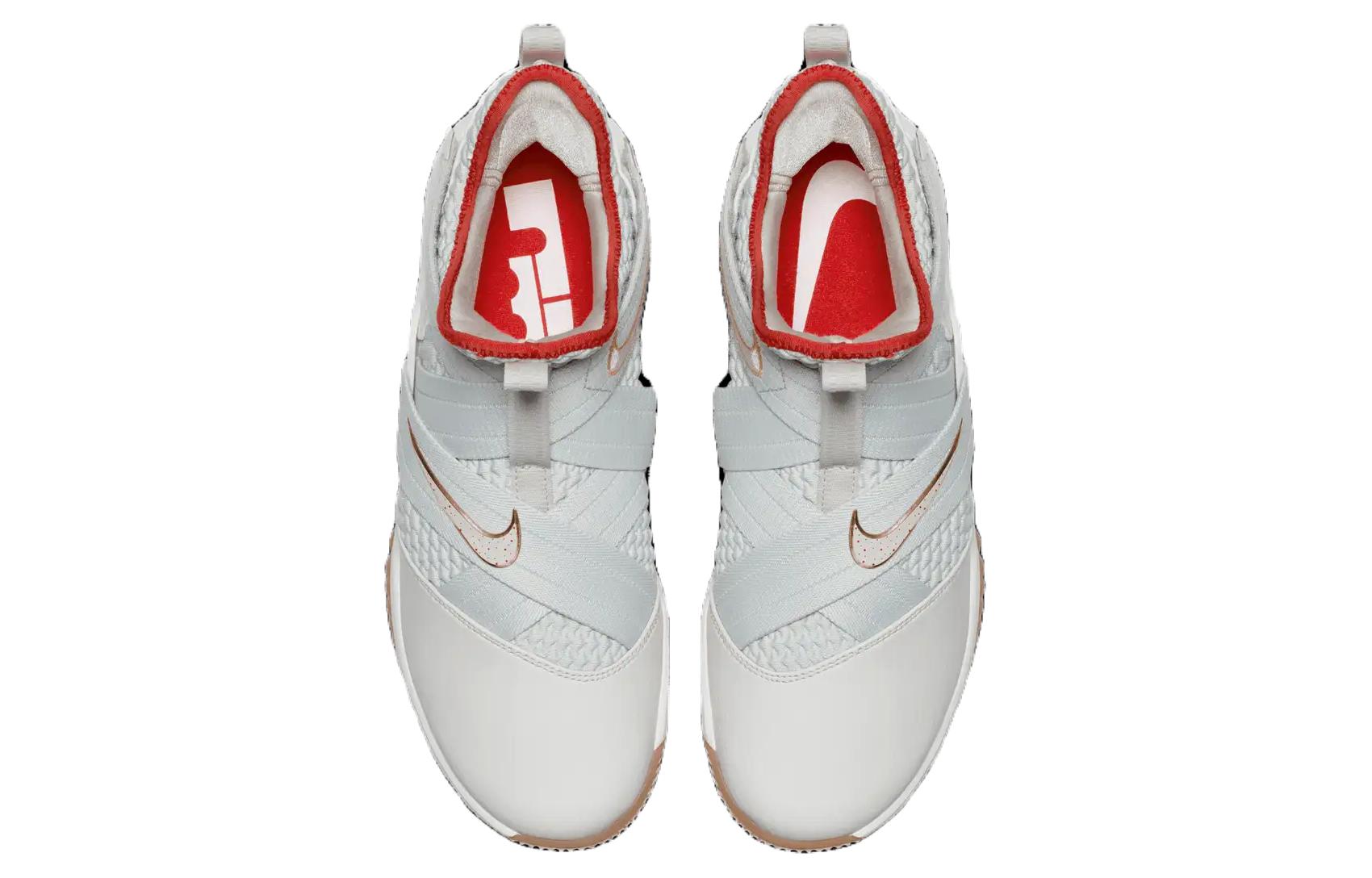 Мужские кроссовки Nike Lebron 12 (серые) — фото 4