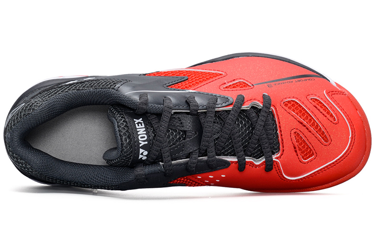 YONEX Badminton Shoes Unisex Low Top Red Black
