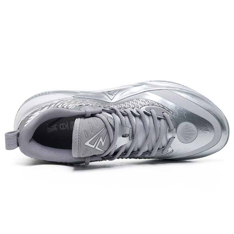 RIGORER Reaves 2 Cushioning, Wear Resistant Low top Basketball Shoes Men’s Silver White
