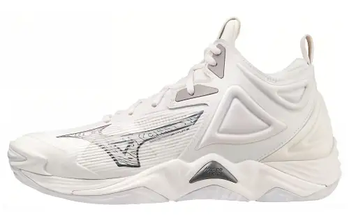 Mizuno Wave Momentum 3 Mid 'White Metallic Grey'