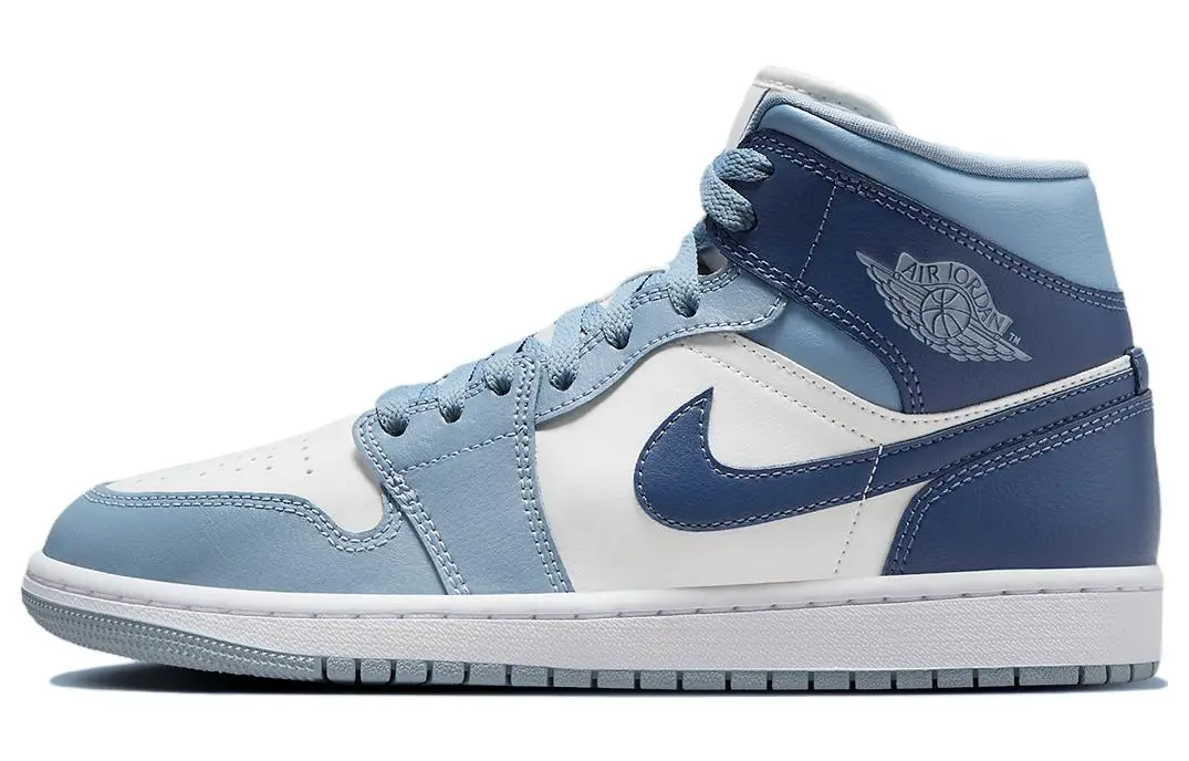 Air Jordan 1 Mid Sail Diffused Blue Women's