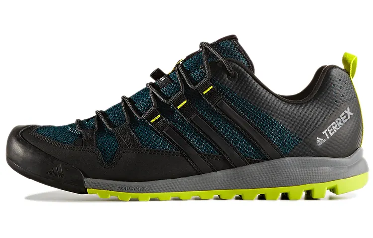 Adidas Terrex Solo Slip Resistant Low top Mountaineering Shoes Men's Green Black