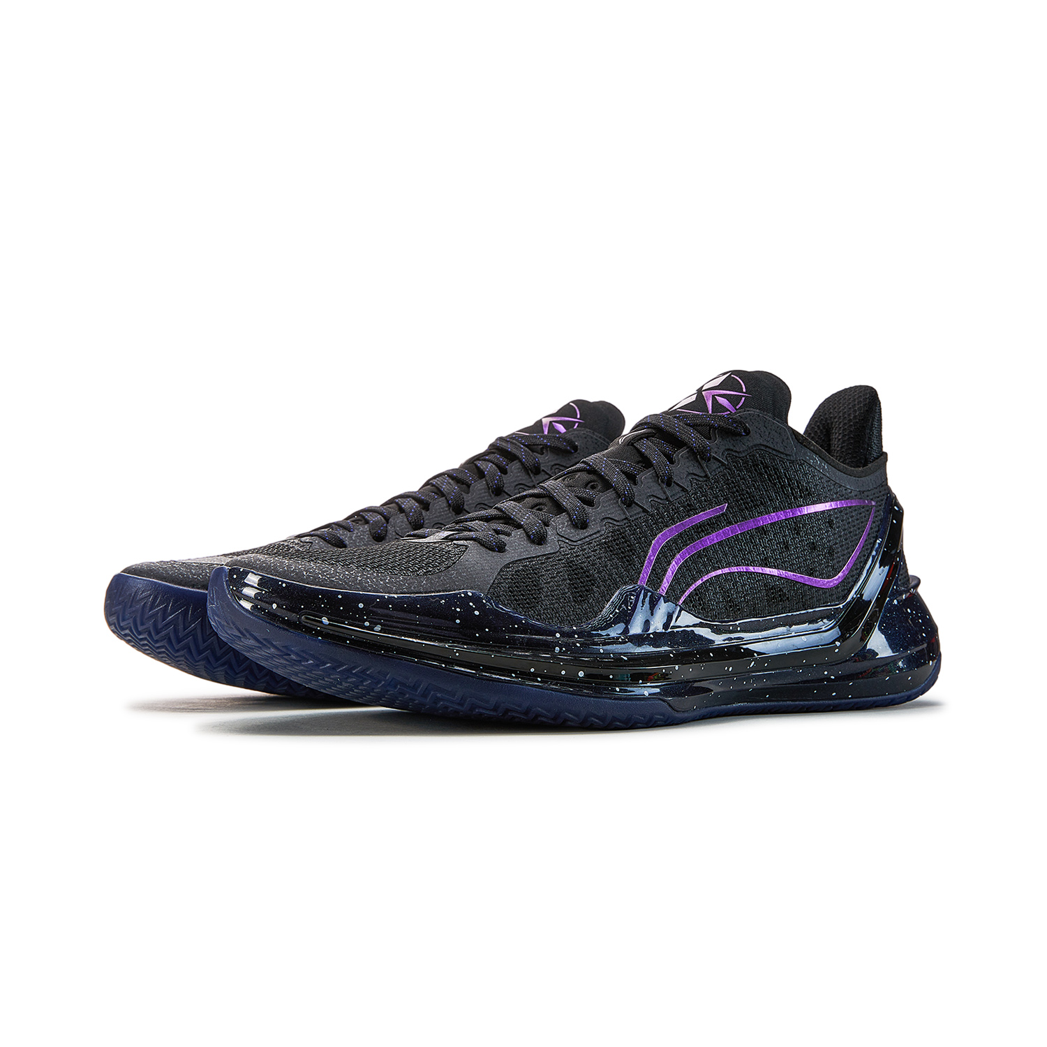 Li Ning Liren 4 V2 Cushioning Slip Resistant Support Lightweight Rebound Low top Basketball Shoes Men’s Black Purple