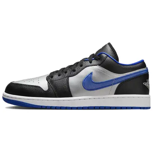 Jordan 1 Low Black Game Royal Metallic Platinum