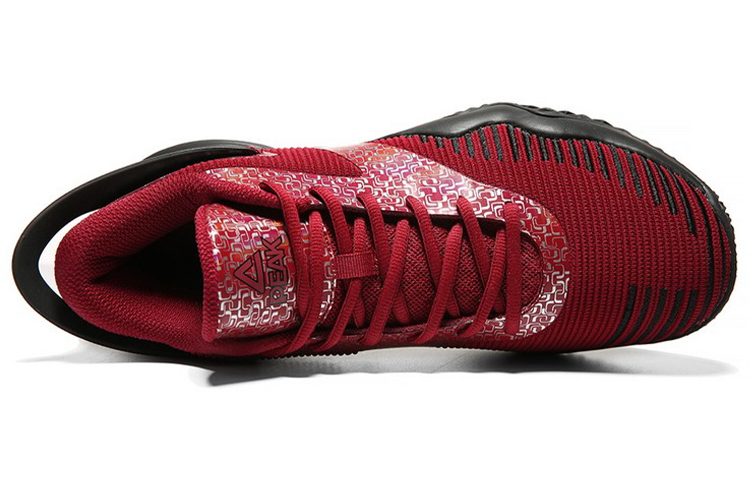 PEAK Cushioning Slip Resistant Abrasion Resistant Coverage Support Mid top Basketball Shoes Men’s Dark Cherry Red