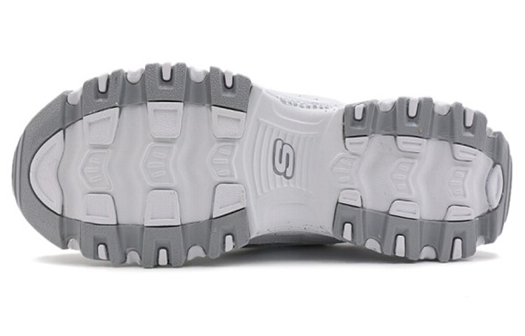 Женские кроссовки Skechers D'LITES 1.0 (бело-серые) — фото 4