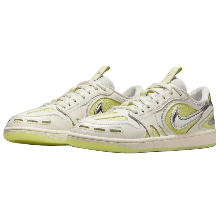 Jordan Air Jordan 1 Abrasion Resistant Breathable Low top Vintage Basketball Shoes Women's White Green